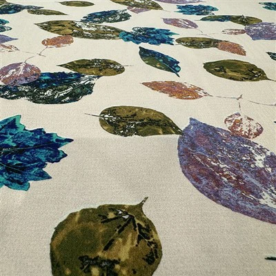 Fabraic Patrún Leaf Silk Georgette Trom Compordach